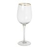 Wijnglas gouden rand - transparant - 380 ml