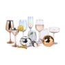 Wijnglas gouden rand - roze - 380 ml