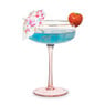 Champagnecoupe gouden rand - roze - 220 ml