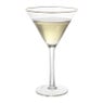 Martiniglas roze gouden rand - glas - 220 ml