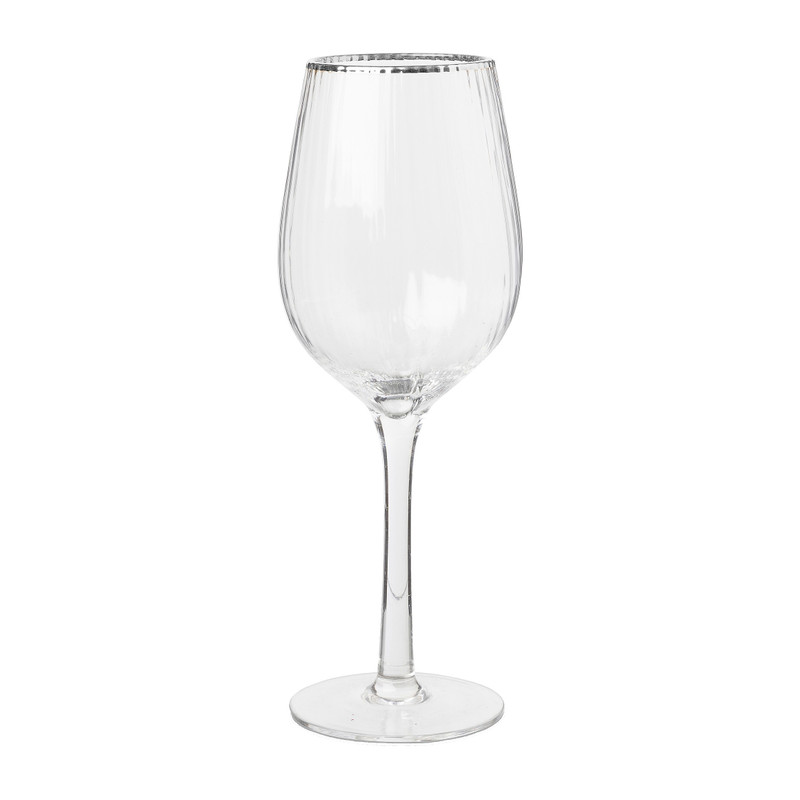 Wijnglas met zilveren rand - 45 cl 