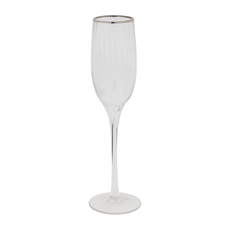 Champagneglas met zilveren rand - 26 cl 