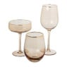 Champagneglas gouden rand - oker - 220 ml