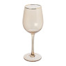 Wijnglas gouden rand - oker - 380 ml 