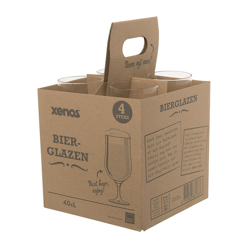 Bierglas - 40 cl - set van 4