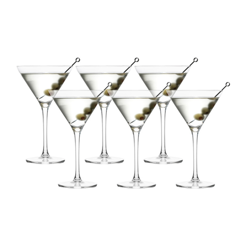 Martiniglas - set van 6 - 260 ml
