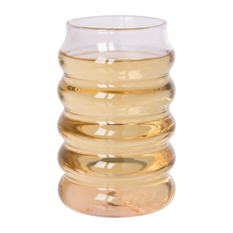 Drinkglas bubbel - roze - ø8x13 cm