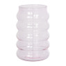 Drinkglas bubbel - roze - ø8x13 cm