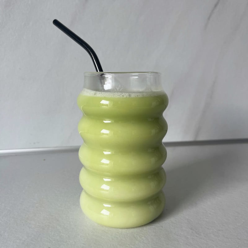 Drinkglas bubbel - transparant - ø8x13 cm