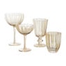 Wijnglas groot geschulpt - goudkleurig - 350 ml