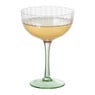 Champagnecoupe gestreept - roze/groen - 200 ml