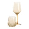 Wijnglas relief - bruin - 480 ml