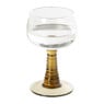 Wijnglas ribbel - bruin - 220 ml