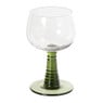 Wijnglas ribbel - groen - 220 ml