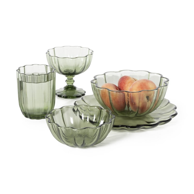 Waterglas clover - groen - 290 ml