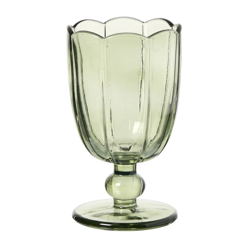 Glas op stam - groen - 240 ml