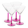Cocktailglas colourful - 26 cl - roze - set van 4