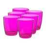 Sapglas colourful - 32 cl - roze - set van 6