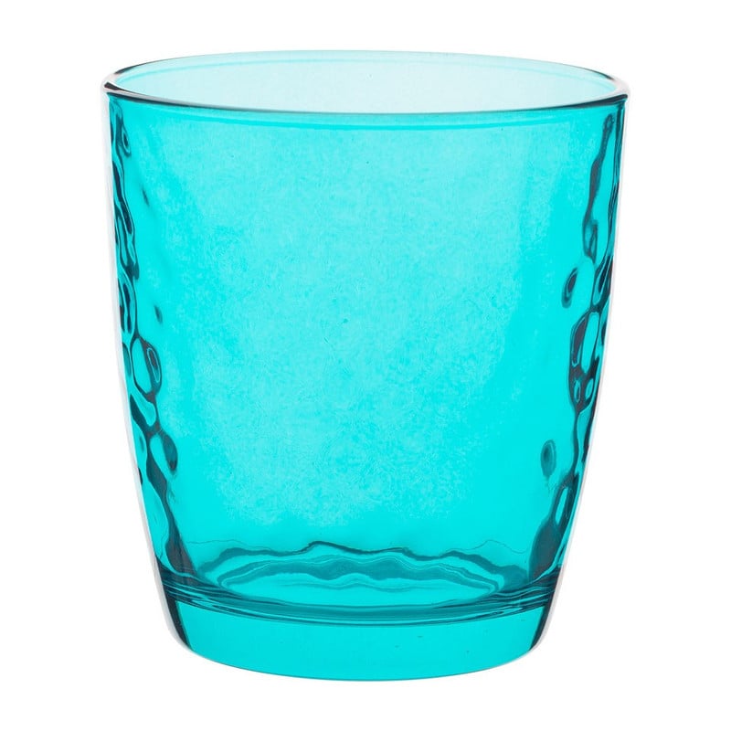 Sapglas colourful - 32 cl - turquoise - set van 6