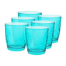 Sapglas colourful - 32 cl - turquoise - set van 6