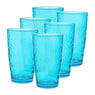 Longdrinkglas colourful - 49 cl - blauw - set van 6