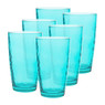 Longdrinkglas colourful - 49 cl - turquoise - set van 6