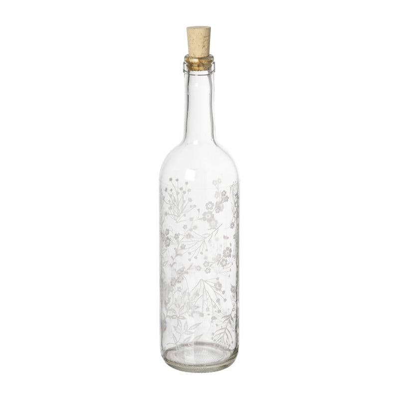Waterfles met kurk - bloemen - 750 ml