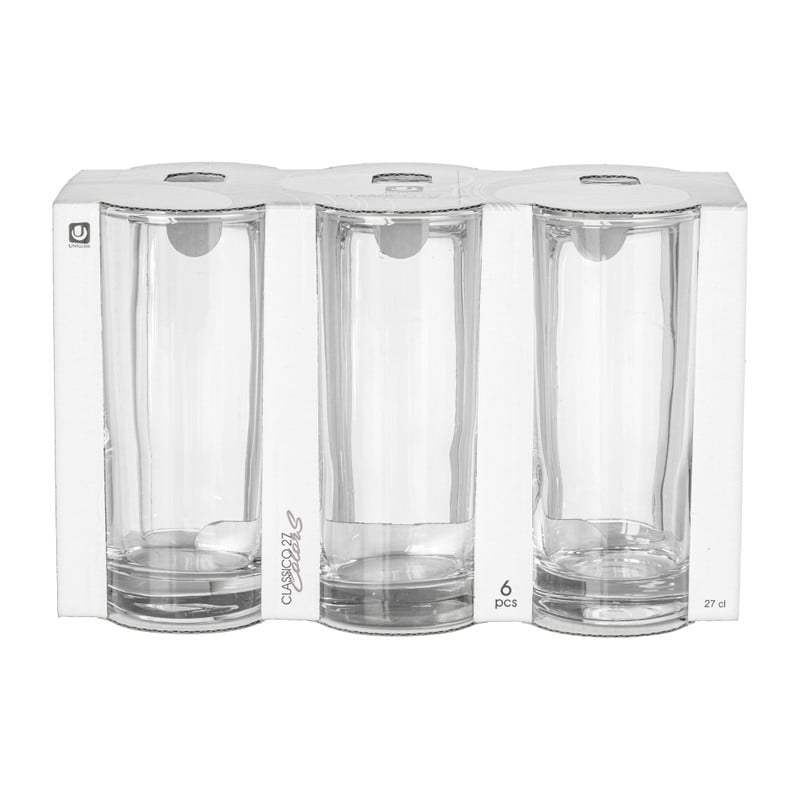 Longdrinkglazen - 270 ml - set van 6