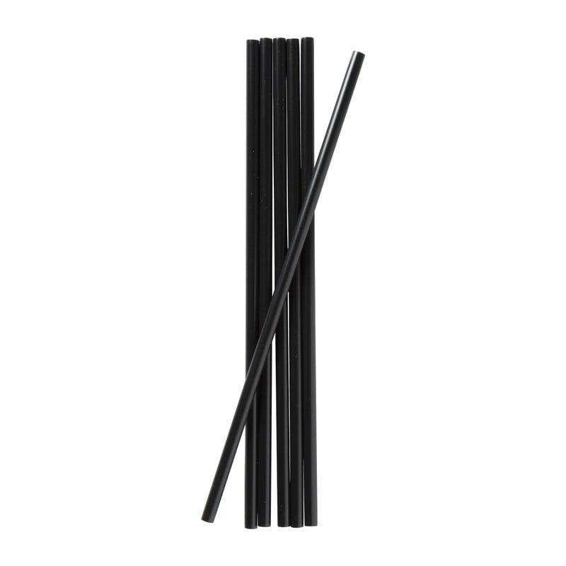Rietjes kunststof - zwart - 50 stuks