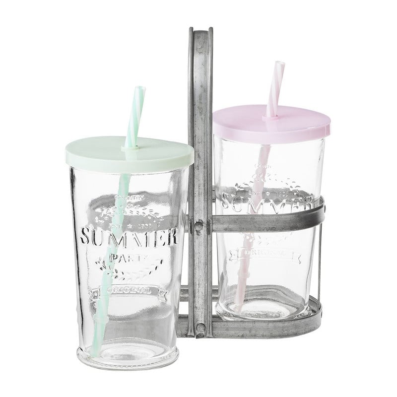 Glas groot summer party - set van 2