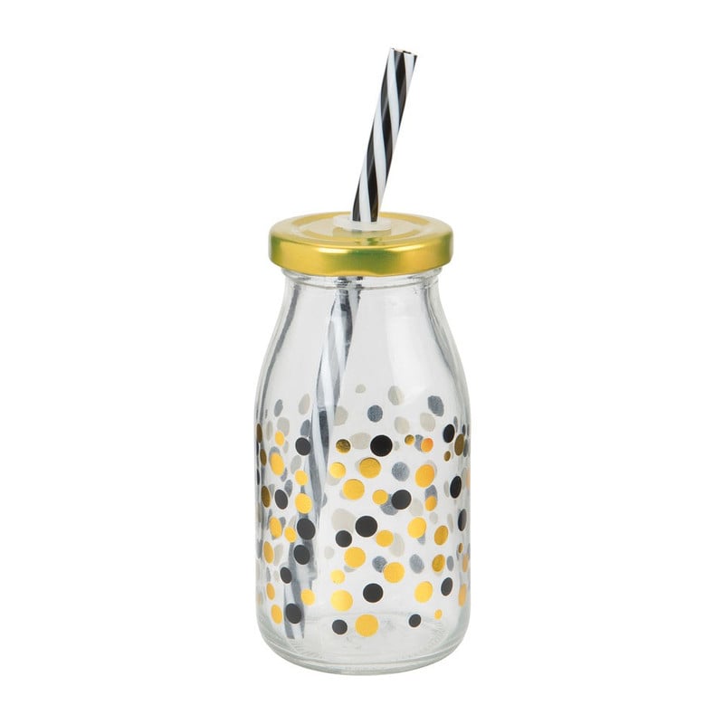 Limonadeflesje met rietje - 25 cl 