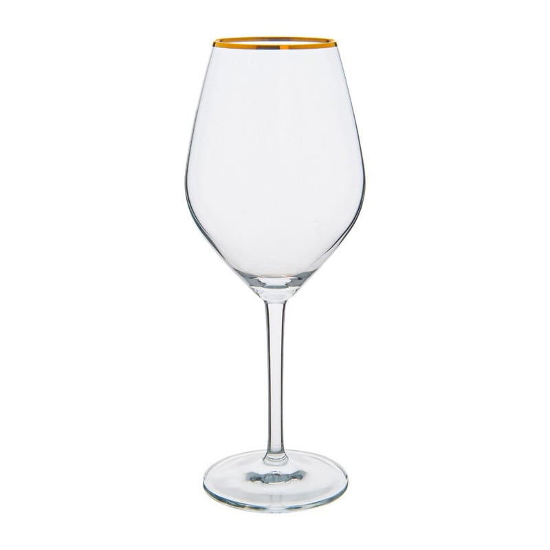 Wijnglas rand - goud -  40 cl