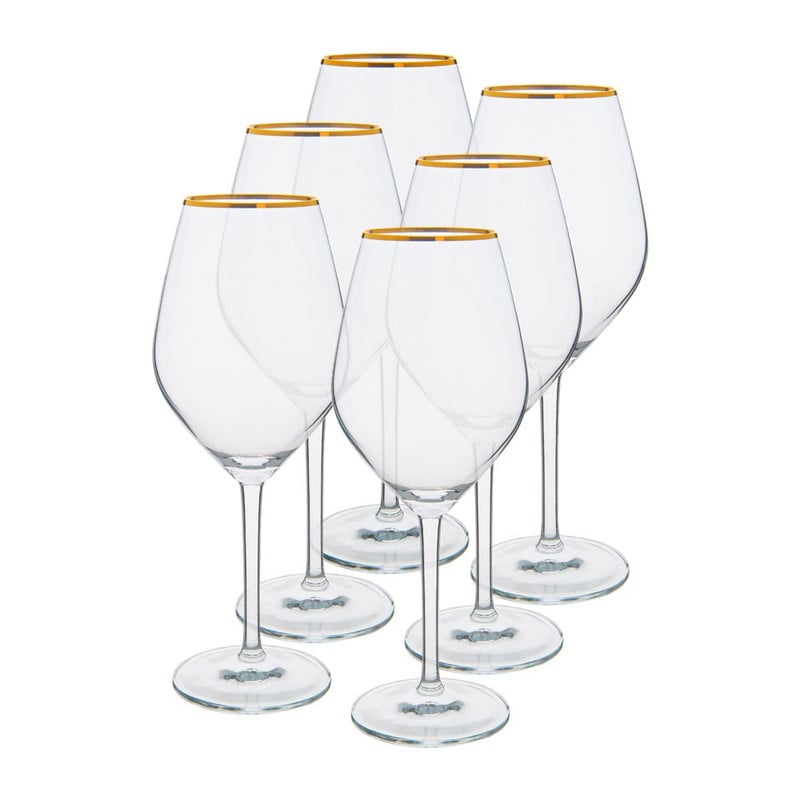 Wijnglas rand - goud -  40 cl