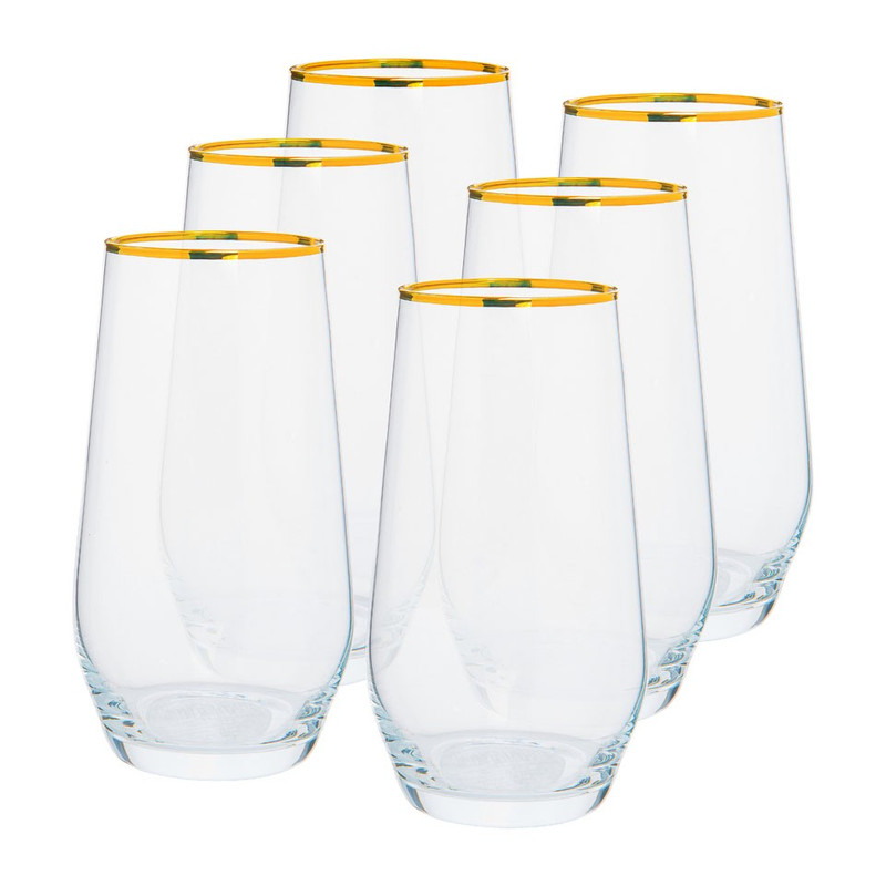 Waterglas rand - goud - 40 cl