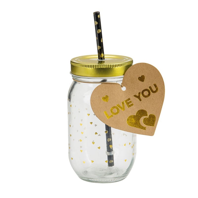 Mason jar hartjes - 50 cl 
