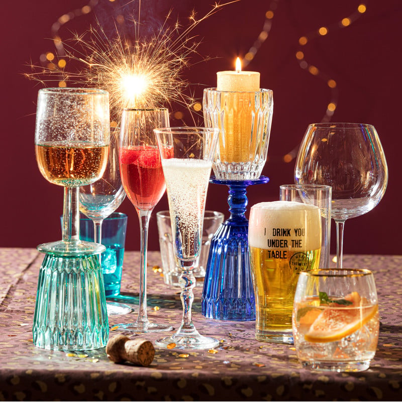 Wijnglas Yasmine - 20 cl - blauw