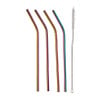 Rietjes RVS - regenboog - set van 4
