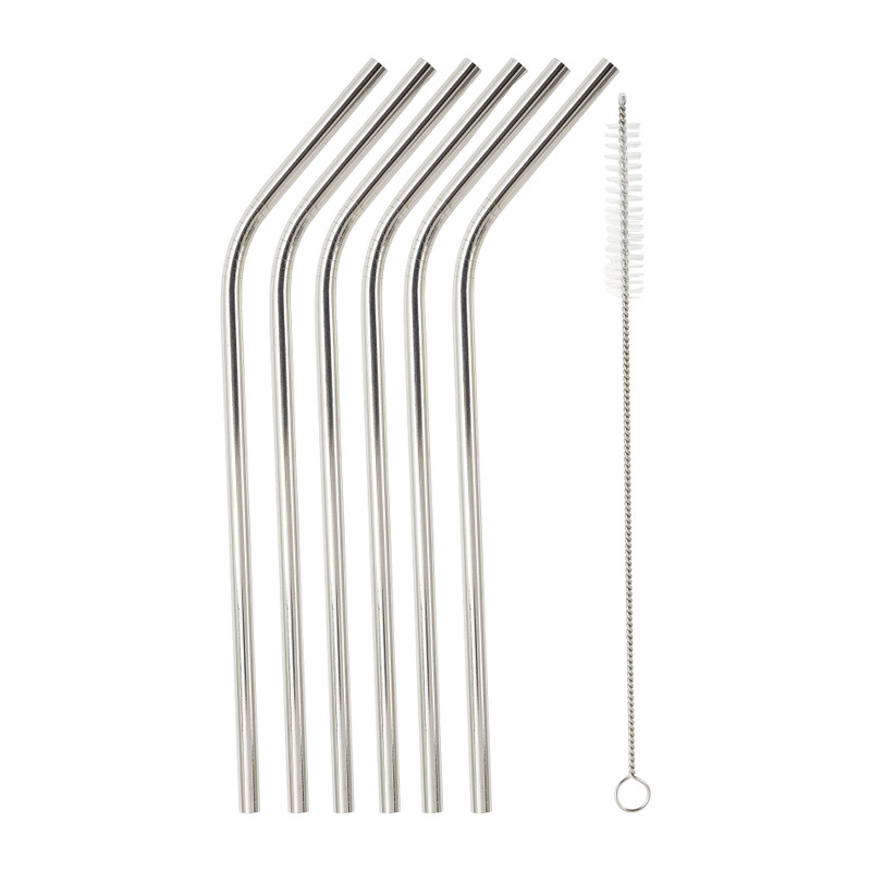 Rietjes RVS - zilver - set van 6 