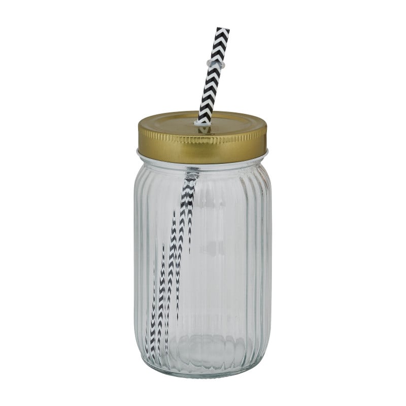 Mason jar goud - 450 ml