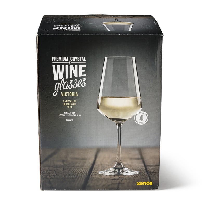 Wijnglas kristal - 350 ml - set van 4