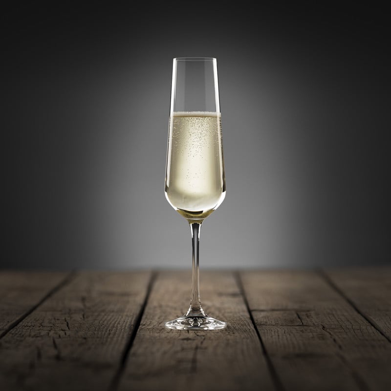 Champagne glazen kristal - 200 ml - set van 4
