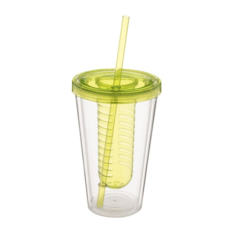 Drinkbeker met infuser - 500 ml - groen
