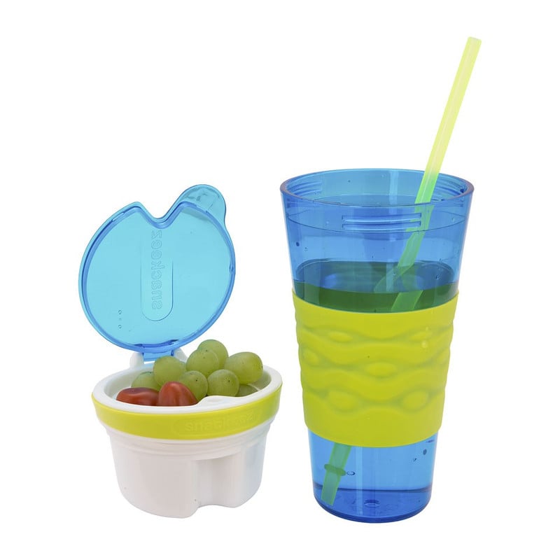 Snackeez snackbeker - 450 ml - blauw/groen
