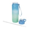 Motivatie waterfles - lichtgroen/lichtblauw - 1 liter