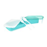 Lunchbox met bestek -  2-vaks - groen 