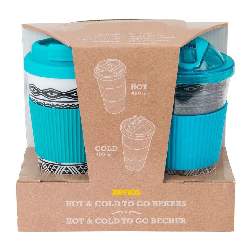 Giftset hot&cold drinks - blauw - set van 2