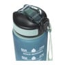 Motivatie waterfles - groen/blauw - 1 liter