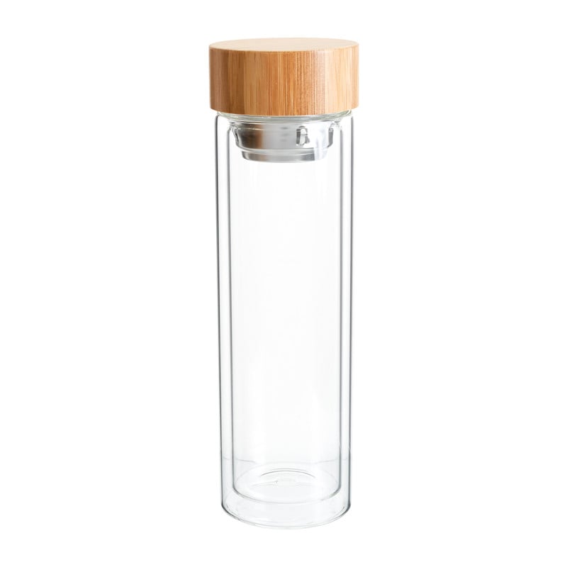 Glazen fles - dubbelwandig - 400 ml
