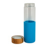Drinkfles - bamboe dop - blauw