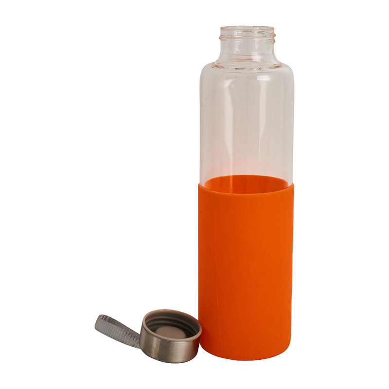 Drinkfles - glas - oranje